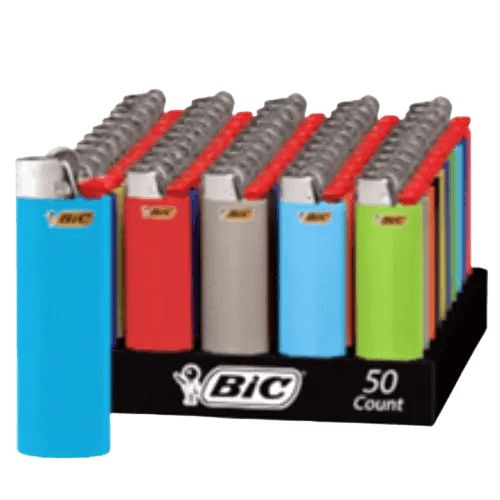 Bic Mini Classic Lighters Tray, Assorted Colors - 50 count tray